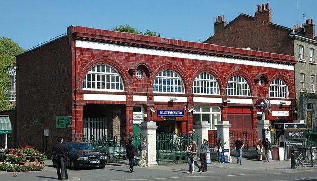 Belsize Park Tube Station in 1960 and today