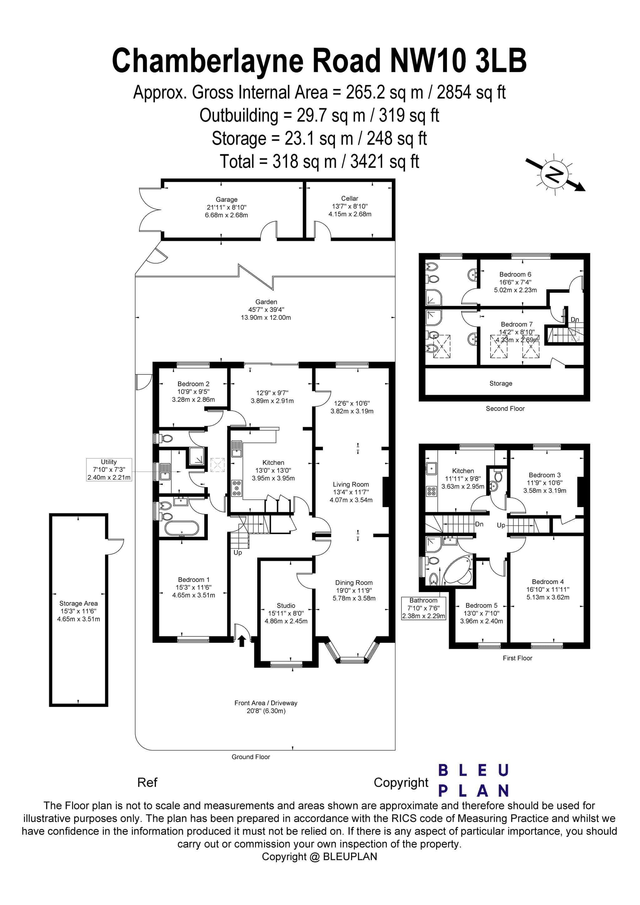 7 bed semidetached house for sale in Chamberlayne Road, London